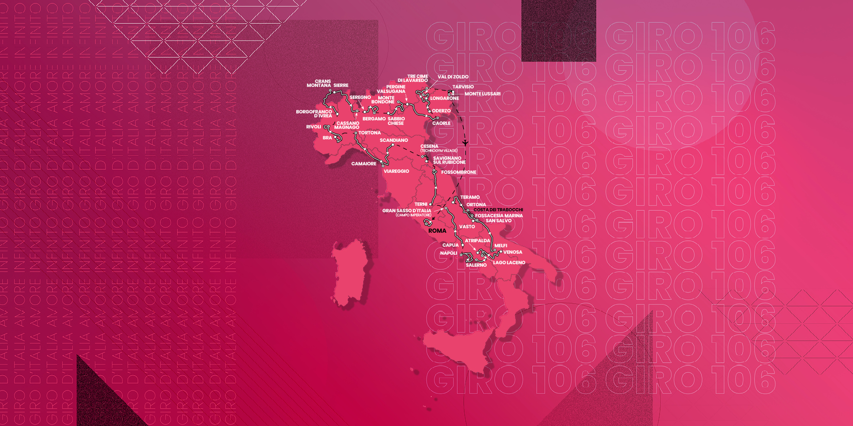 Giro 2023 toutes les étapes et le parcours du Tour d'Italie 2023 du 6 au 28 mai 2023